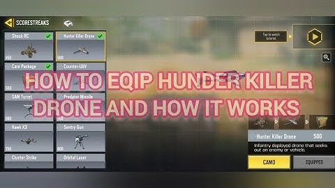 how to equip hunter killer drone and how it works | #codm #rankpush #tipsandtricks #msgaming #score