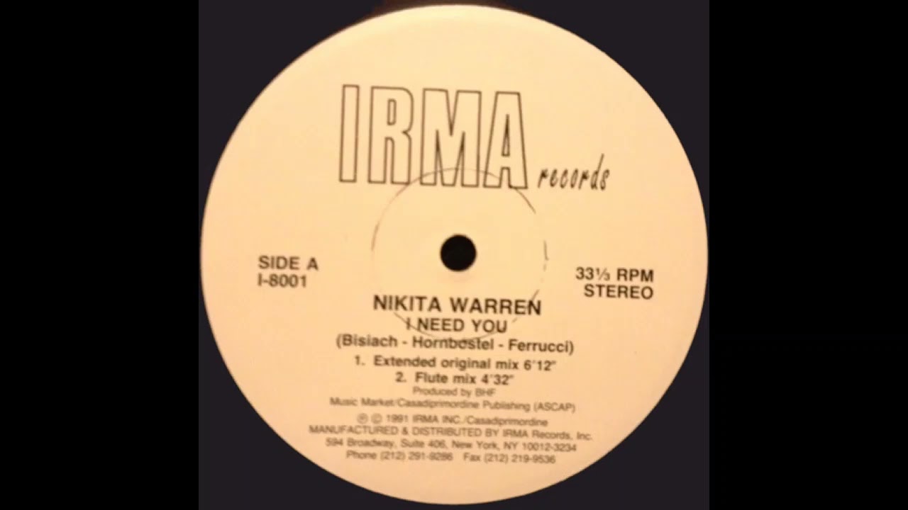 Ralphi Rosario's 'An Instrumental Need' sample of Nikita Warren's