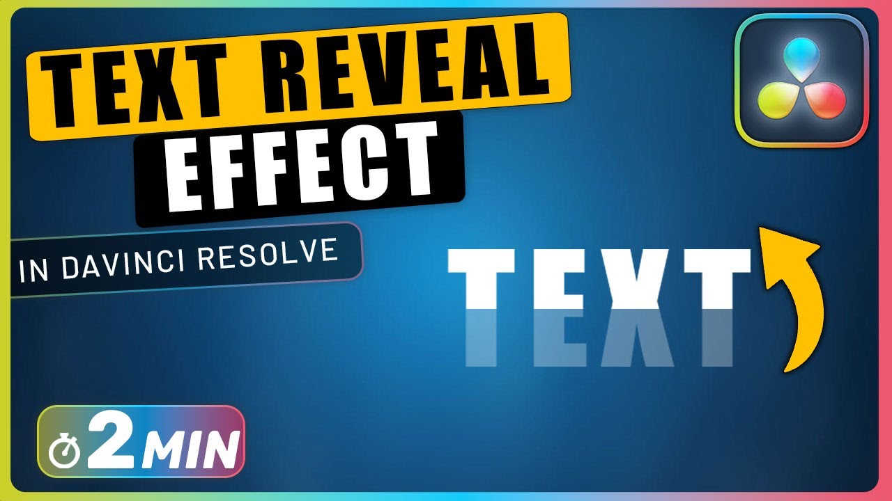 How to Create REVEAL TEXT Effect with Fusion in Davinci Resolve - YouTube