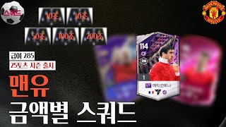&#39;맨유&#39; 10조부터 200조 금카까지 금액별 스쿼드 [급여285] 25토츠 시즌 출시 FC온라인/피파4