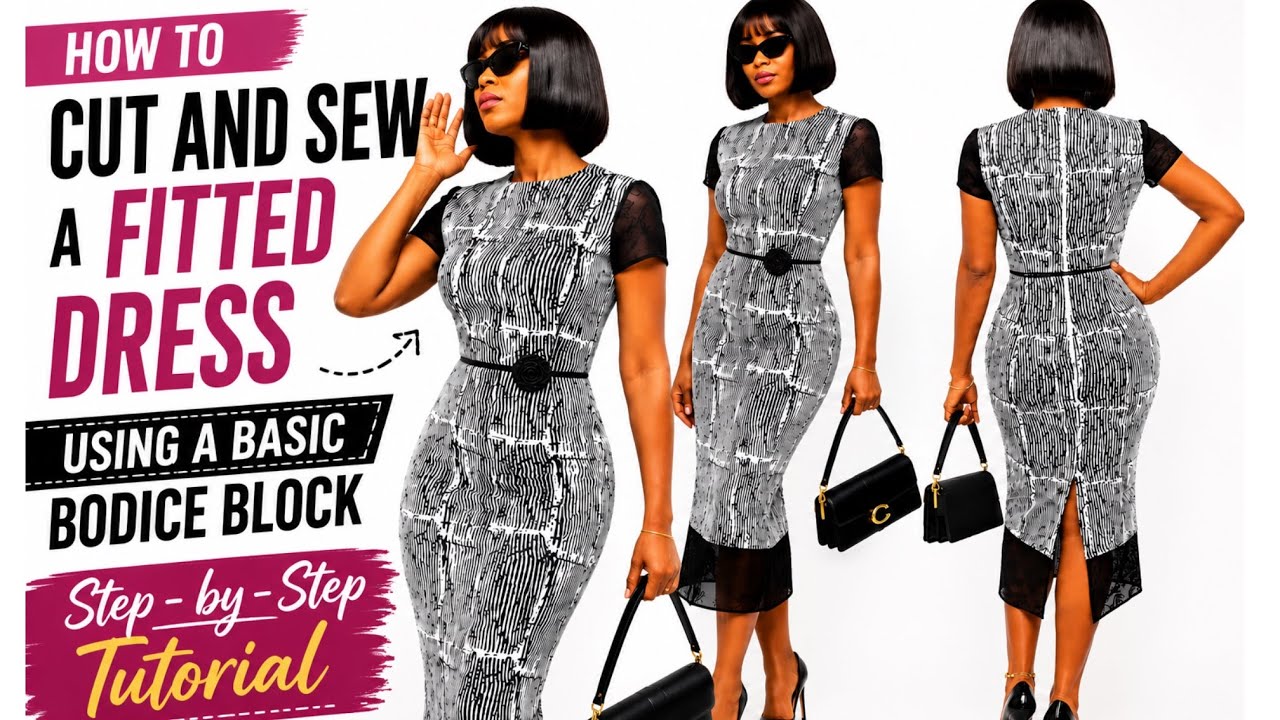how to make a fitted dress pattern How to Draft a Simple Fitted Dress