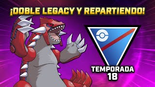 ¡GROUDON OSCURO ES UNA ABSOLUTA LOCURA DOBLE LEGACY en LIGA SÚPER (1500 PC)! - PVP GBL POKEMON GO