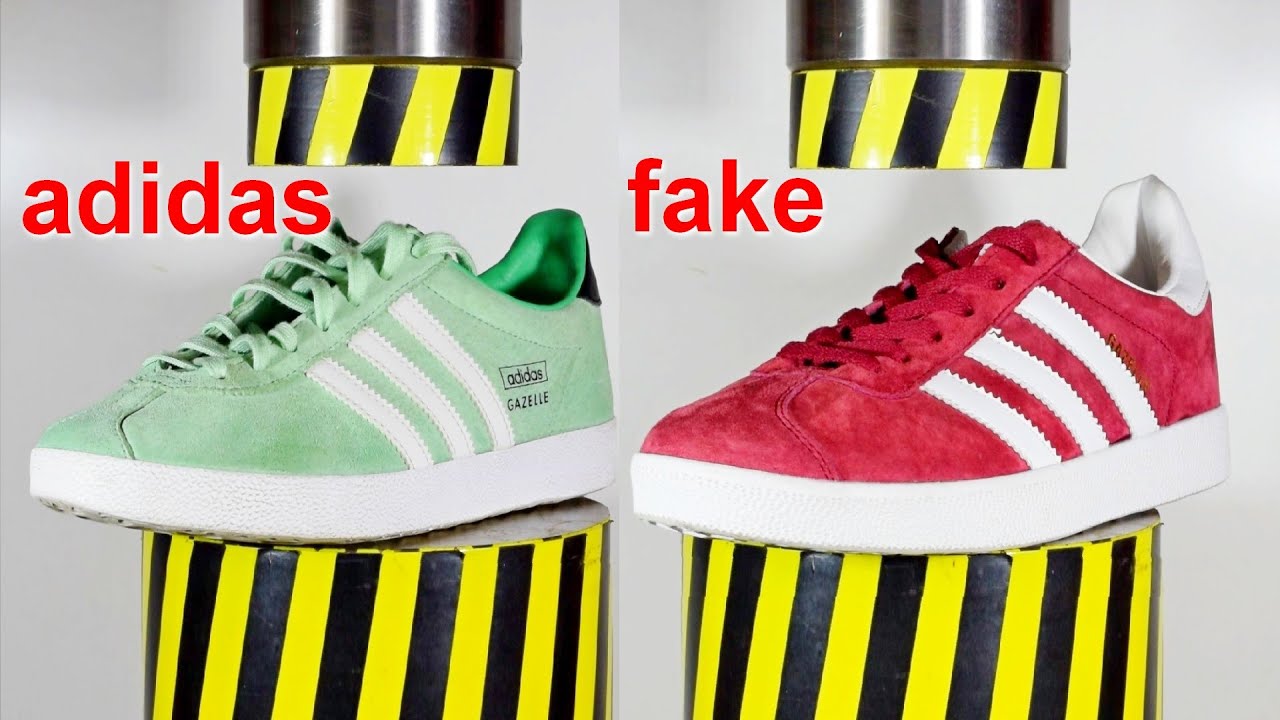 Mentor perdonado Huerta HYDRAULIC PRESS VS ADIDAS SNEAKERS, ORIGINAL AND COPY - YouTube