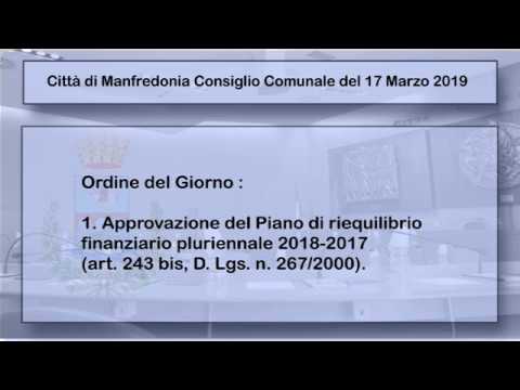 Consiglio Comunale di Manfredonia del 17 03 2019