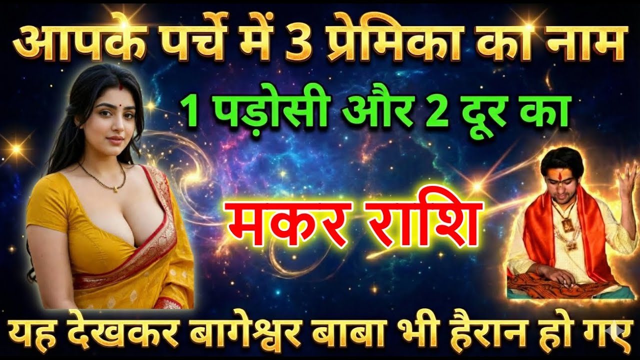 मकर राशि आपके पर्चे में 3 प्रेमिका का नाम आए 1 पड़ोसी और 2 दूर का