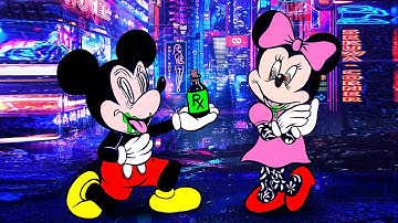 How to create Mickey Mouse  in Cyber Punk (Photoshop)