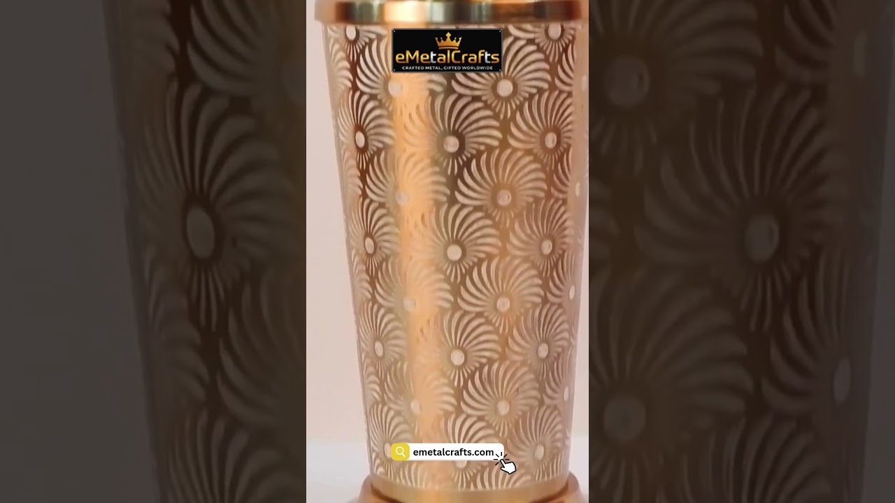 Aluminium New Design Golden Colour Flower Vase | eMetalCrafts