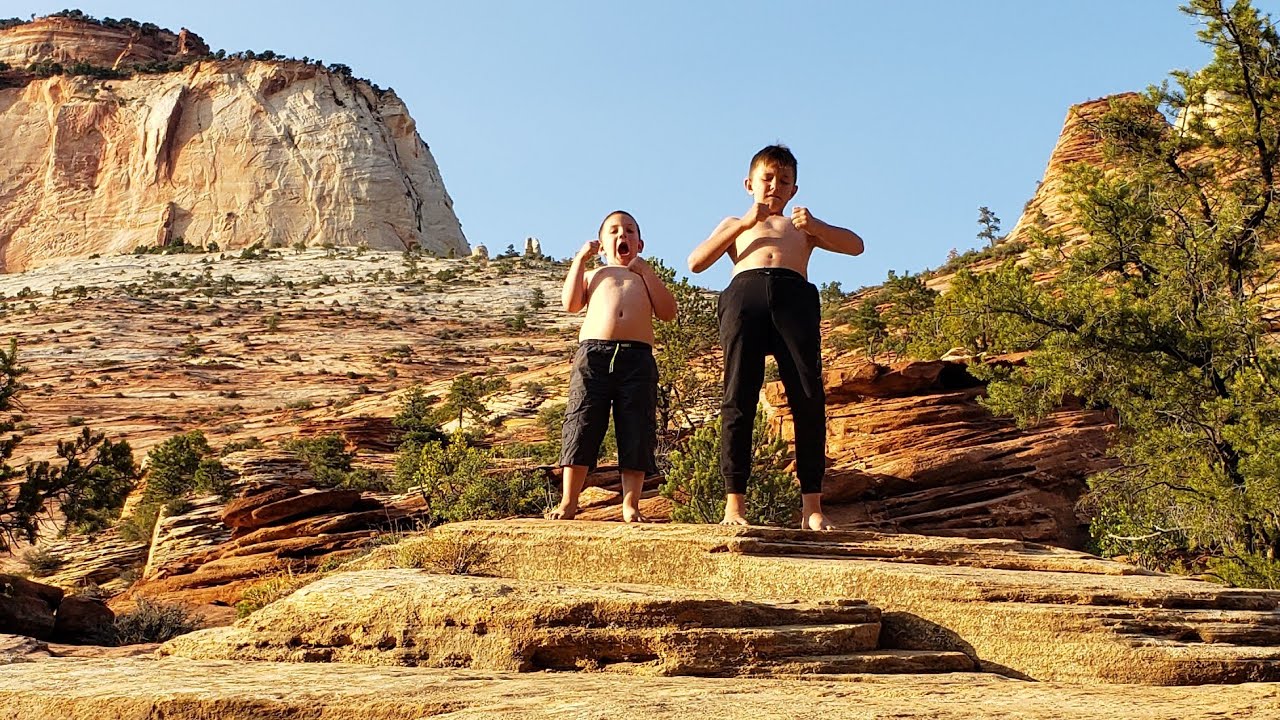 Barefoot Hike at Zion Canyon Overlook Trail - YouTube