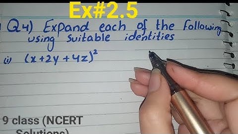 Expand each of the using suitable identities (x+2y+4z)2 | Ex 2.5 q4 math class 9 ncert solutions