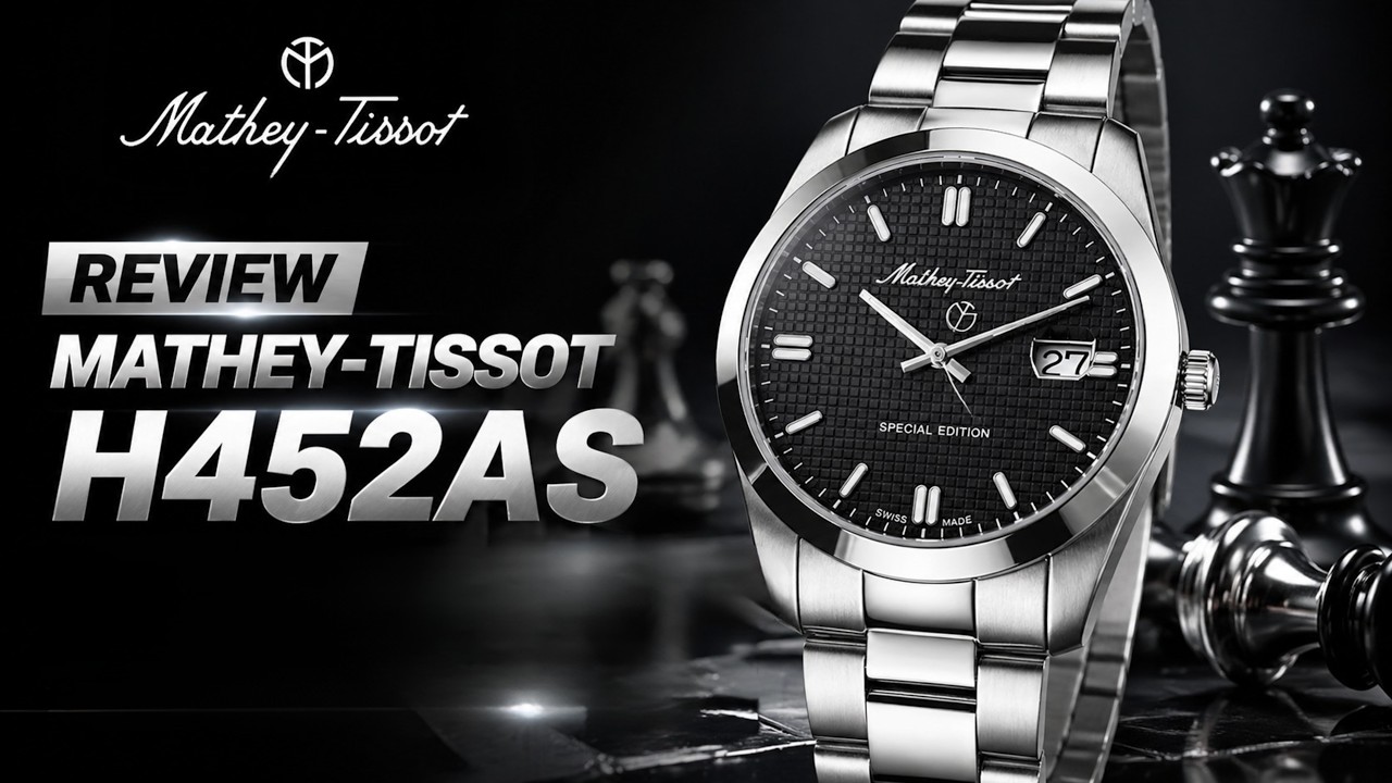  Review Đồng Hồ Mathey-Tissot H452AS: Mặt Số Ô Cờ Độc Lạ, Swiss Made 20ATM