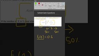 What does median of random variable mean | Cumulative Distribution Function | Solved GATE Questions