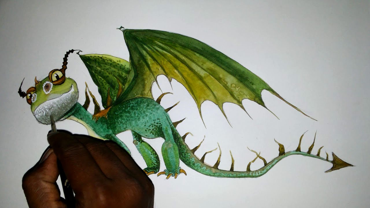 how to draw dragon Terrible Terror from how to train your dragon 2
