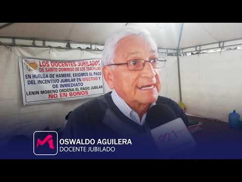 Docentes jubilados de Santo Domingo de los Tsáchilas se sumaron a la huelga de hambre