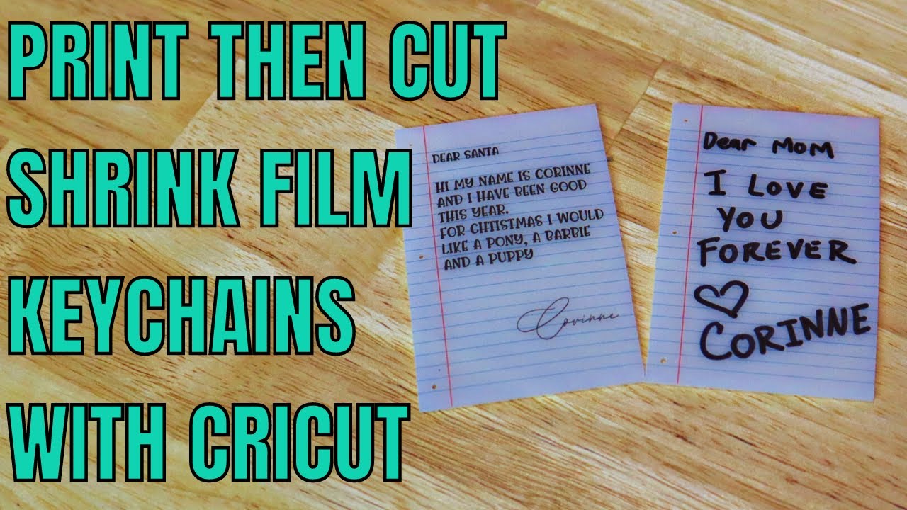 How to print then cut with Shrink film and your Cricut homemade shinky  dinks 