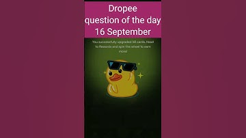 Dropee question of the day 16 September | Dropee question of the day@CryptoTechSunil