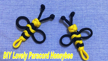 DIY सुंदर मैक्रेम हनीबी, बहुत प्यारे पैराकॉर्ड हनीबी पेंडेंट