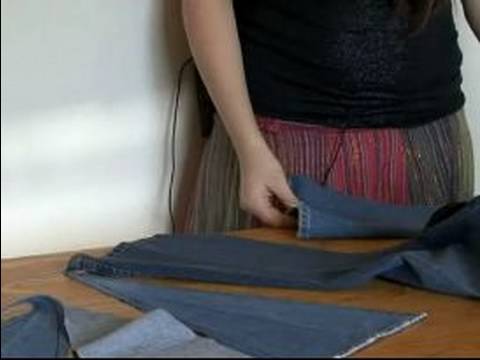 How to Make Bell Bottoms Out of Jeans : Pinning In...