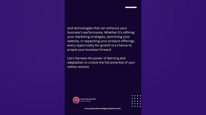 Seize every opportunity to learn, adapt, and grow your online business!  #businessconsultant