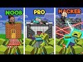 Minecraft - BUILD TO SURVIVE ZOMBIE HORDE! (NOOB vs PRO vs HACKER)