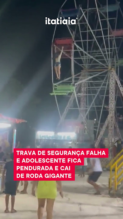 IMPRESSIONANTE: TRAVA DE SEGURANÇA ABRE E JOVEM CAI DE RODA GIGANTE!