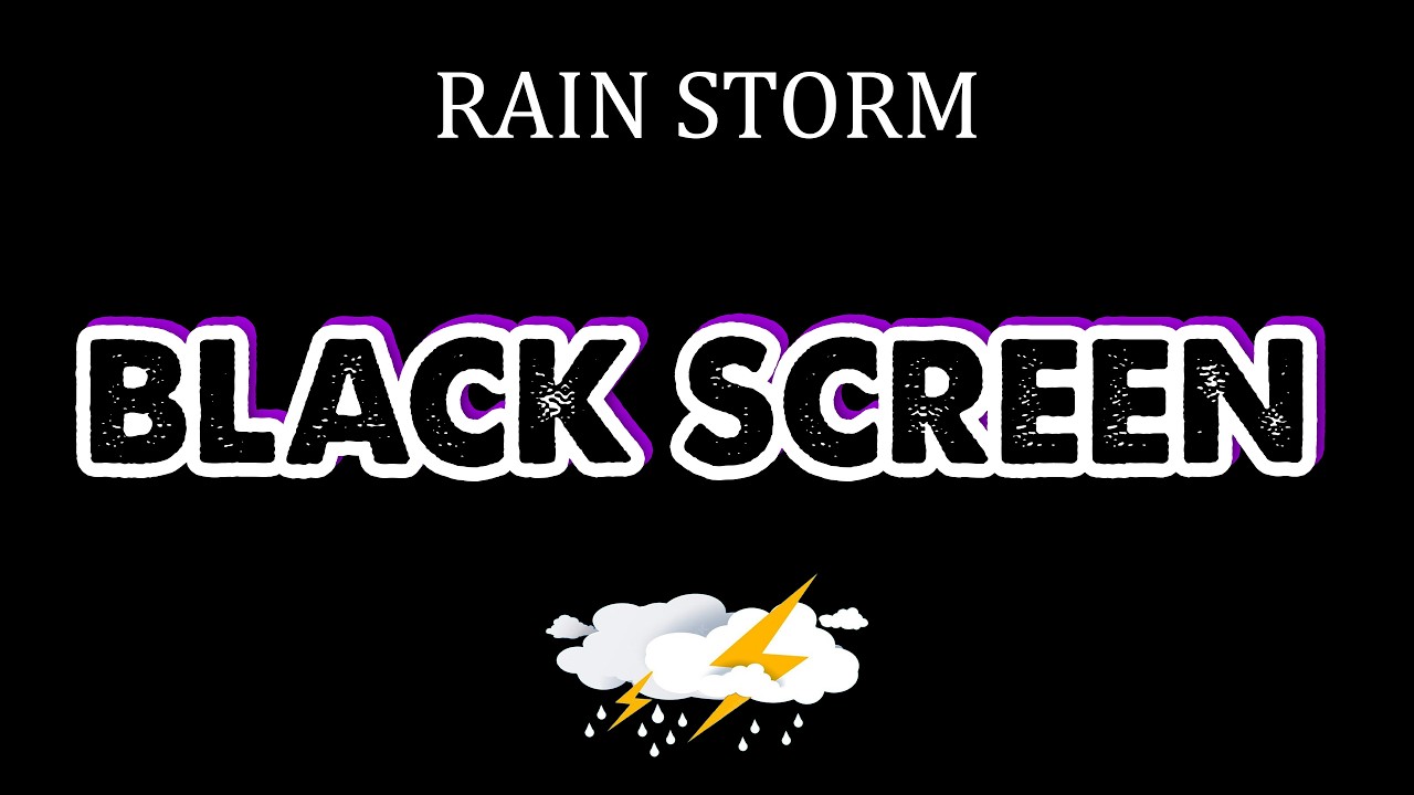 Heavy Rain & Thunderstorm Sounds 🌧️⚡ | Black Screen Noise | No Ads | Relax & Inner Peace
