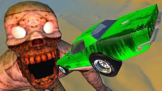 BeamNG.drive - Cars Jumping into Giant Mummy Mouth (Apocalypse) screenshot 1