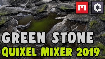 Quixel Mixer | MOSSY ROCK SURFACE | PBR TEXTURE