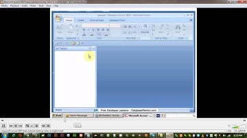 microsoft access 2007 basic tutorial training video in english