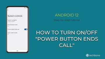 How to Turn On/Off "Power button ends call" [Android 12]