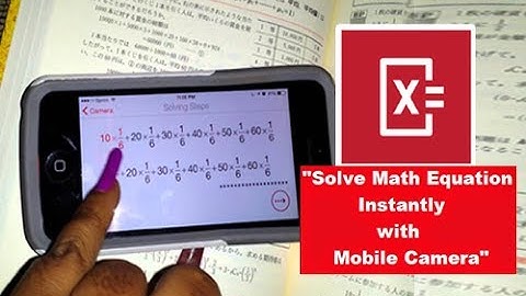 PhotoMath App Can Help Students Cheat Using Cell Phone Camera ( Tamil )