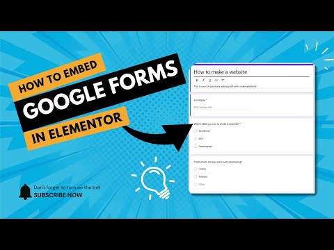 How to add or embed Google Form in Elementor WordPress