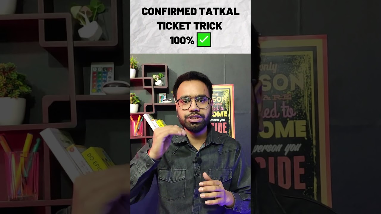 Tatkal ticket confirmed trick | how to book tatkal ticket ? #irctc #ticket #shorts