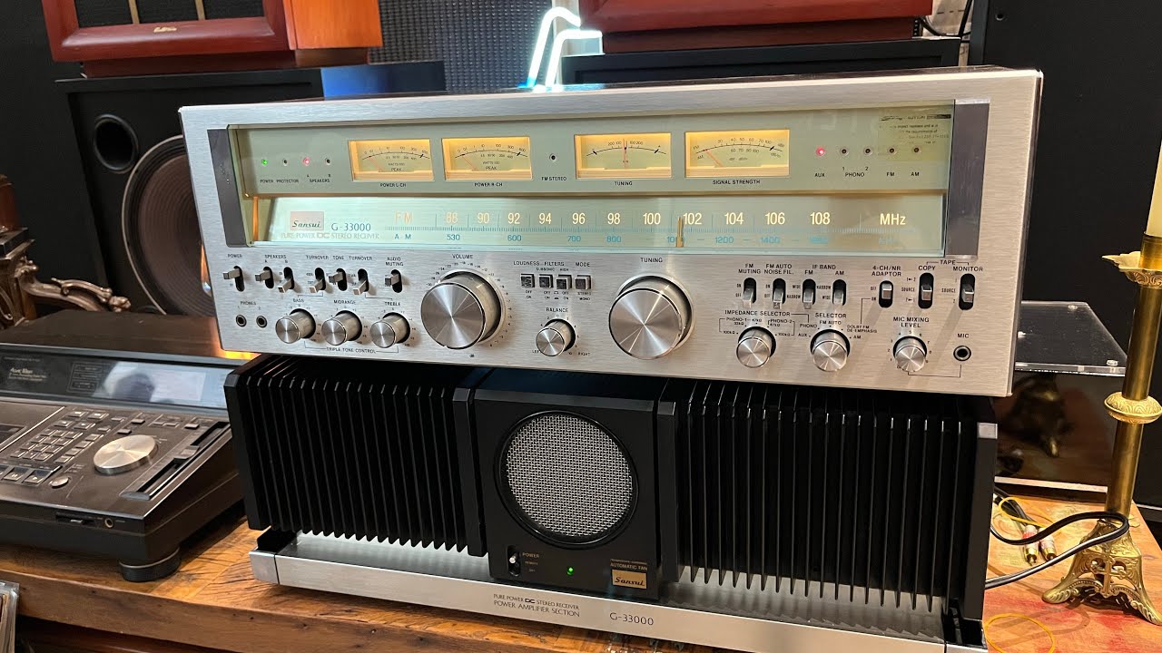 Apresentação das funções do MONSTER RECEIVER SANSUI G-33000 na Regence Audio BH