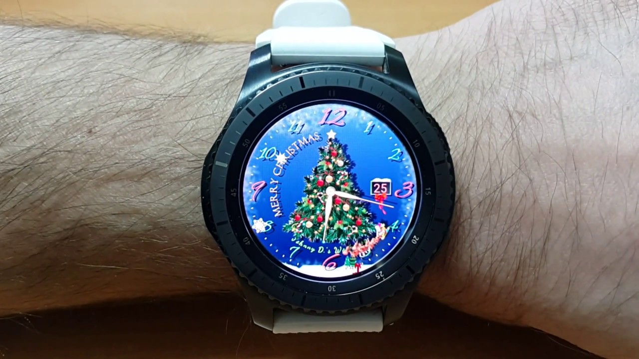 Samsung Gear S3, Watch Maker - Merry Christmas Animated watch, New Year 2018