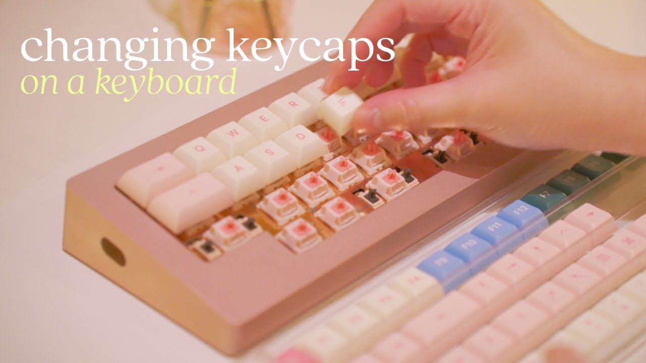 changing keycaps 🍀 extremely satisfying asmr 40% mechanical keyboard ...