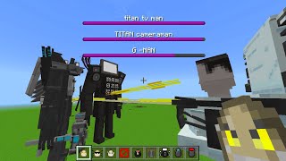 Skibidi Toilet UPGRADE Titan Cameraman & Titan TV Man UPDATE Mod in Minecraft PE screenshot 1