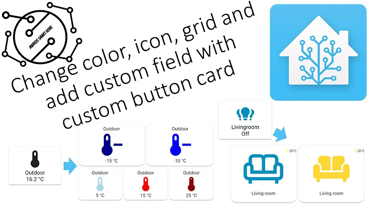 Change color, icon, grid and add custom field with custom button card