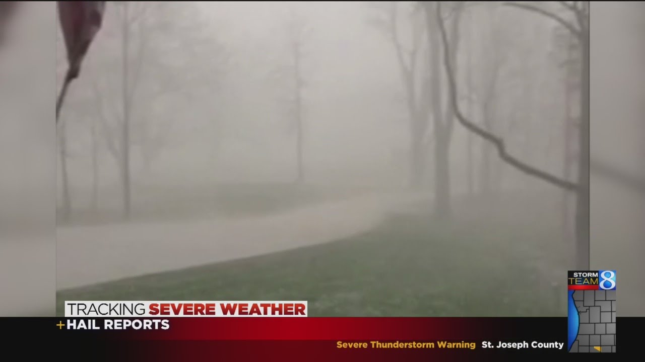 West Michigan thunderstorms bring hail, lightning - YouTube
