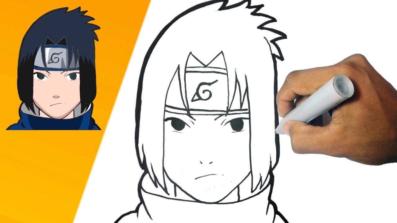 Como dibujar a Sasuke - Naruto paso a paso | how to draw Zasuke - Naruto -  thptnganamst.edu.vn