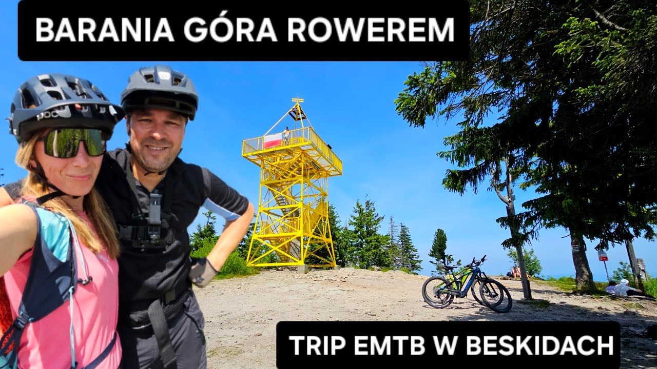 Barania Góra rowerem trip emtb w Beskidach trasa z Kamesznicy góry bike mountains rower ebike szlak