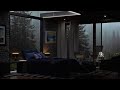 Sleep in a forest house with rain and thunderstorms sounds | rain & thunder sounds - 8 Hours