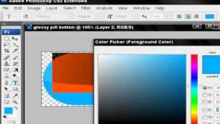 How to make a glossy pill button on Photoshop