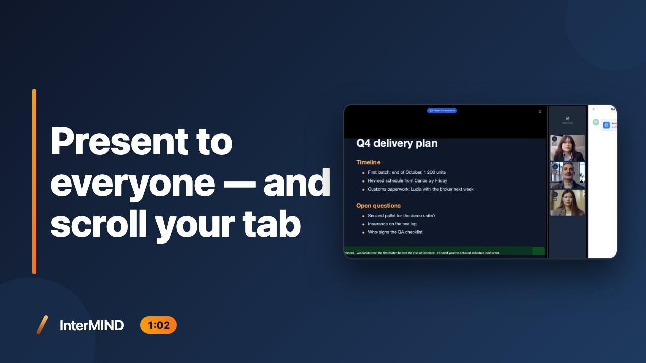 How to present to everyone in a video meeting — and scroll your shared tab from the call (2026)