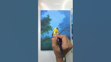 Easy Bird painting / acrylic painting for beginners