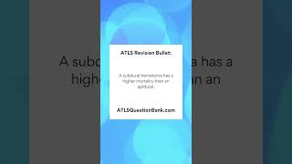 Advanced Trauma Life Support (ATLS) Exam Revision Bullet