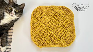 Left Hand: Tunisian Entrelac with Texture in Any Size