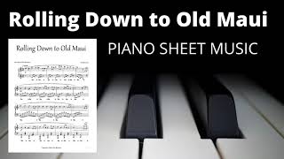 Video thumbnail of "Sea Shanty - Rolling Down to Old Maui - Piano Sheet Music & Piano Tutorial"