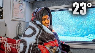 ALONE & COLD! Surviving a Winter Snow Storm at 23° in My Camper Van (RV Life)