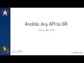 Ansible: Any API to URI