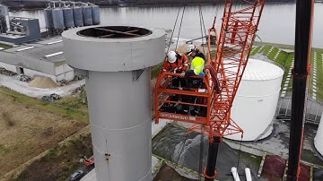 TME installation of flue gas stack